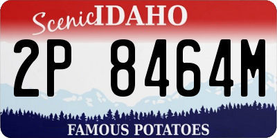 ID license plate 2P8464M