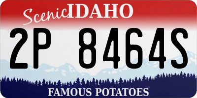 ID license plate 2P8464S