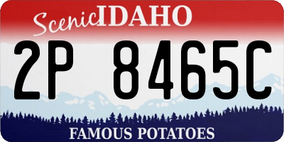 ID license plate 2P8465C