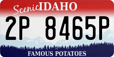 ID license plate 2P8465P