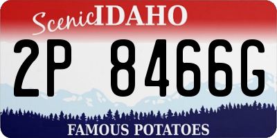 ID license plate 2P8466G