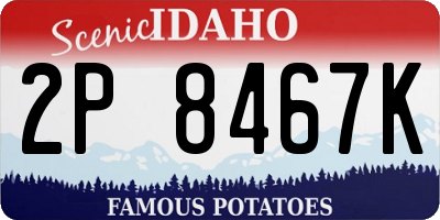 ID license plate 2P8467K