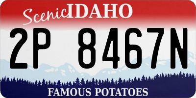 ID license plate 2P8467N