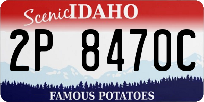 ID license plate 2P8470C