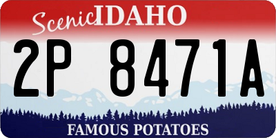 ID license plate 2P8471A