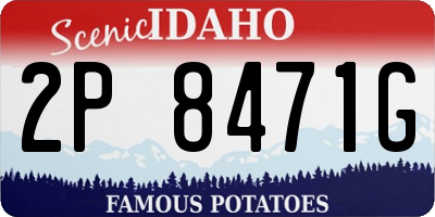 ID license plate 2P8471G