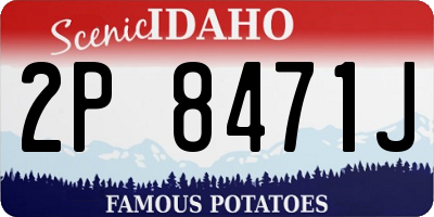 ID license plate 2P8471J