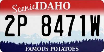 ID license plate 2P8471W