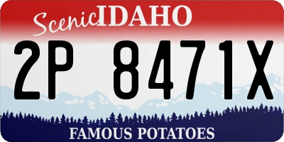 ID license plate 2P8471X