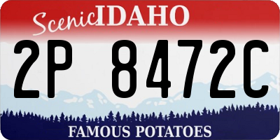 ID license plate 2P8472C