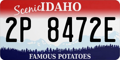 ID license plate 2P8472E