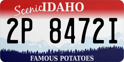 ID license plate 2P8472I