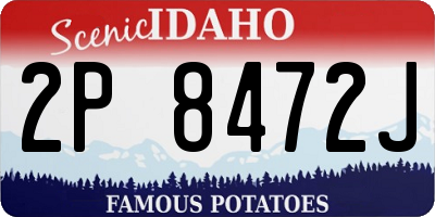 ID license plate 2P8472J