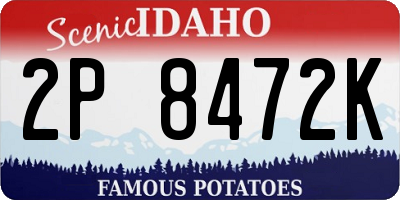 ID license plate 2P8472K
