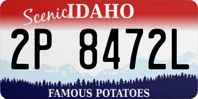 ID license plate 2P8472L