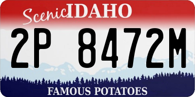 ID license plate 2P8472M