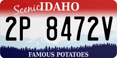 ID license plate 2P8472V