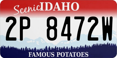 ID license plate 2P8472W