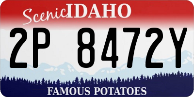 ID license plate 2P8472Y