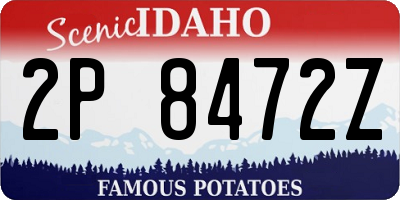 ID license plate 2P8472Z