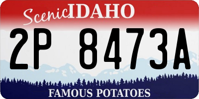 ID license plate 2P8473A