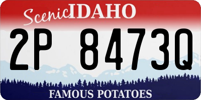 ID license plate 2P8473Q
