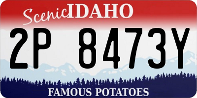ID license plate 2P8473Y