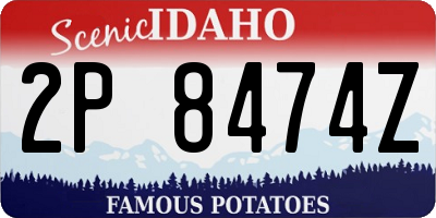 ID license plate 2P8474Z