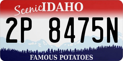 ID license plate 2P8475N