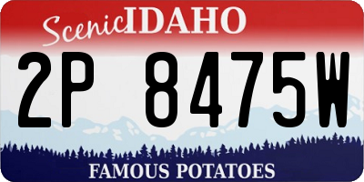 ID license plate 2P8475W