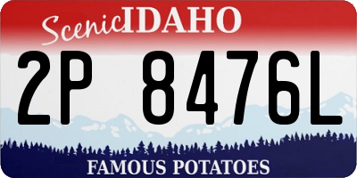 ID license plate 2P8476L