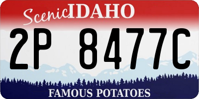 ID license plate 2P8477C