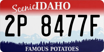 ID license plate 2P8477F