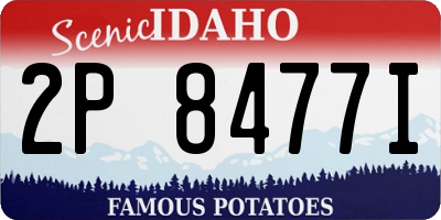 ID license plate 2P8477I