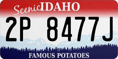 ID license plate 2P8477J
