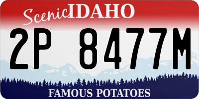 ID license plate 2P8477M