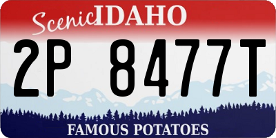 ID license plate 2P8477T
