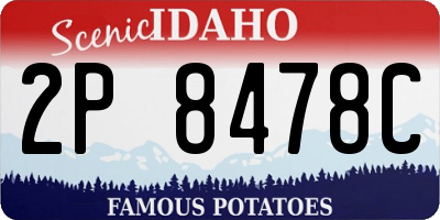 ID license plate 2P8478C