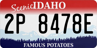 ID license plate 2P8478E