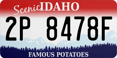 ID license plate 2P8478F