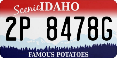 ID license plate 2P8478G