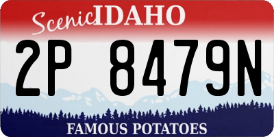 ID license plate 2P8479N