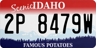 ID license plate 2P8479W