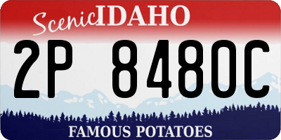 ID license plate 2P8480C