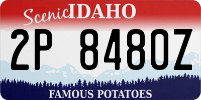 ID license plate 2P8480Z