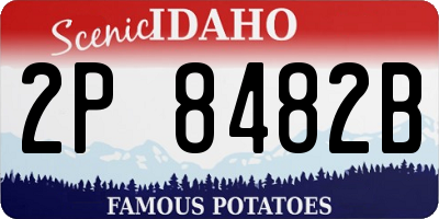 ID license plate 2P8482B