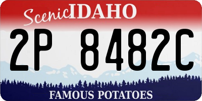 ID license plate 2P8482C