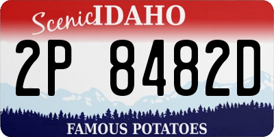 ID license plate 2P8482D