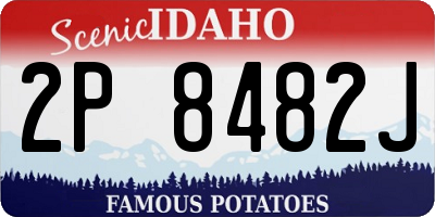 ID license plate 2P8482J
