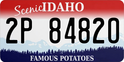 ID license plate 2P8482O